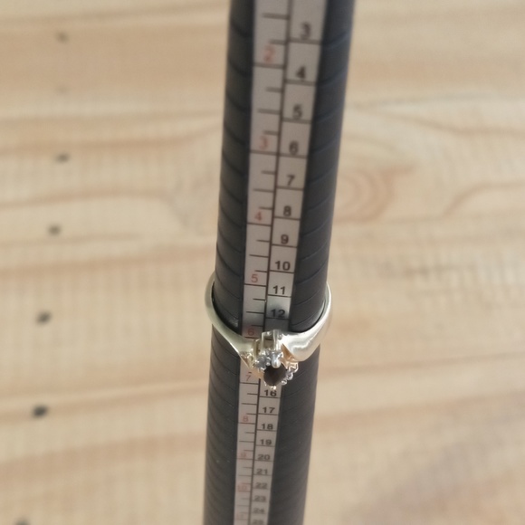 RING 14K Yellow Gold Sapphire and Diamond Cocktail ring Size 6 approximately - Picture 6 of 11